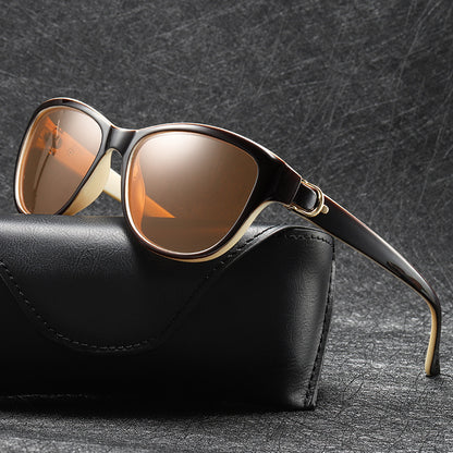 Metal Hybrid Polarized Retro Sunglasses