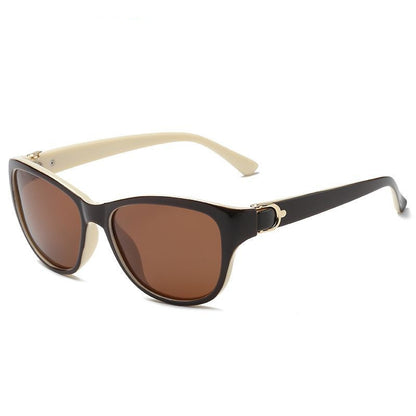 Metal Hybrid Polarized Retro Sunglasses