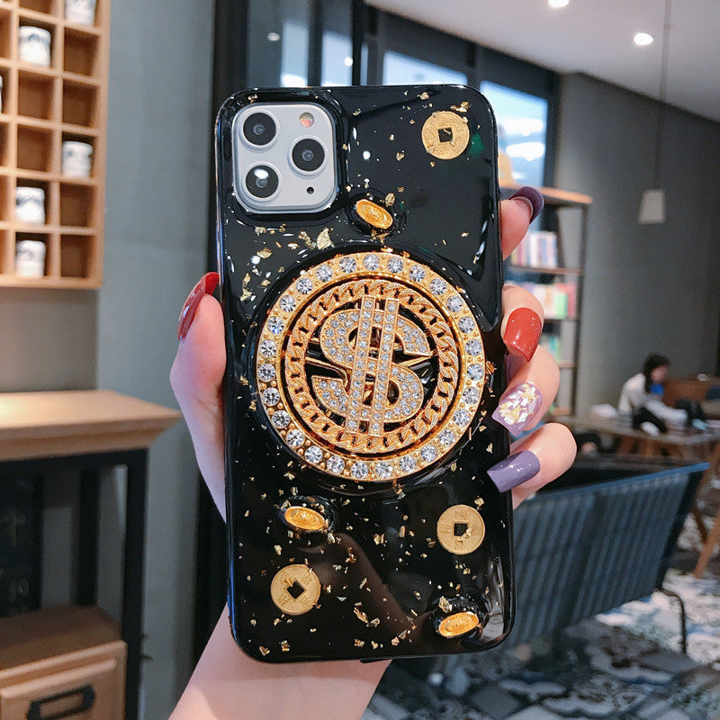 3D Diamond Dollar Turnplate Phone Case for IPhone