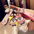Creative Cartoon Cute Penguin Keychain Couple Pendant - Viexta