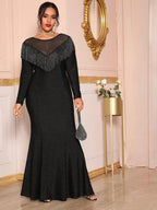 Prom Night Black Long Dress - Viexta