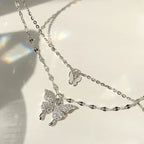 Double Layer Butterfly Clavicle Chain - Viexta