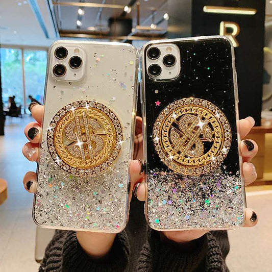 3D Diamond Dollar Turnplate Phone Case for IPhone