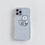 Transparent Cute Bear iPhone Case - Viexta