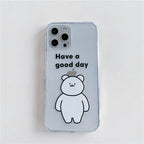 Transparent Cute Bear iPhone Case - Viexta