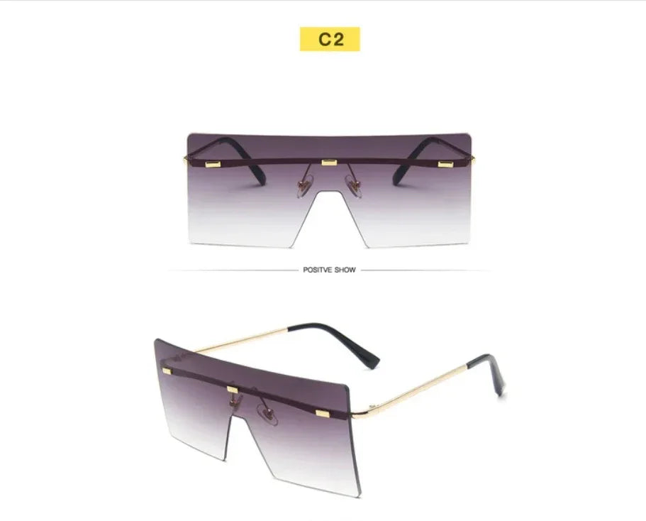 Women's Square One-piece Sunglasses - Viexta