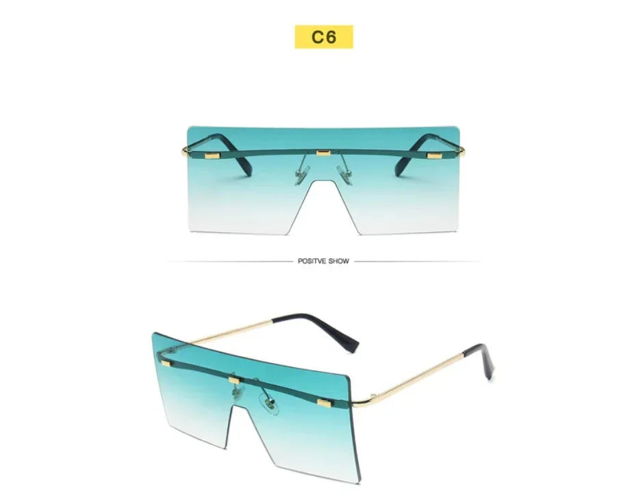 Women's Square One-piece Sunglasses - Viexta