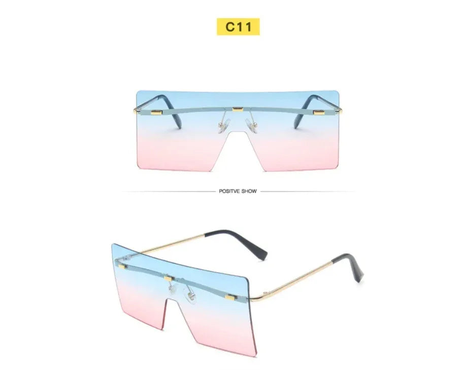 Women's Square One-piece Sunglasses - Viexta