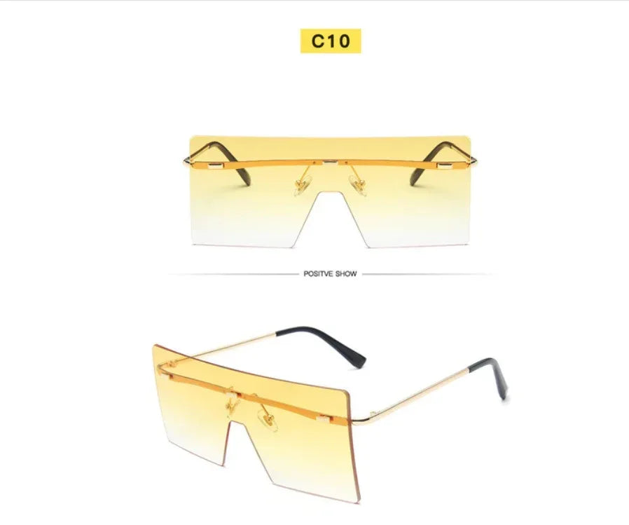 Women's Square One-piece Sunglasses - Viexta