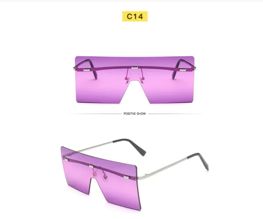 Women's Square One-piece Sunglasses - Viexta