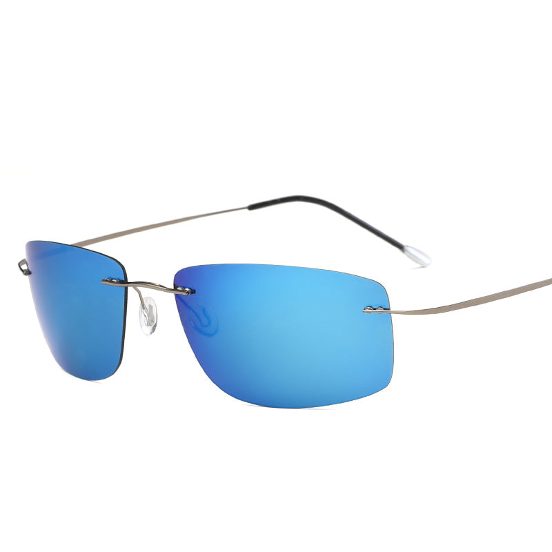 Rimless Pure Titanium Light Sunglasses