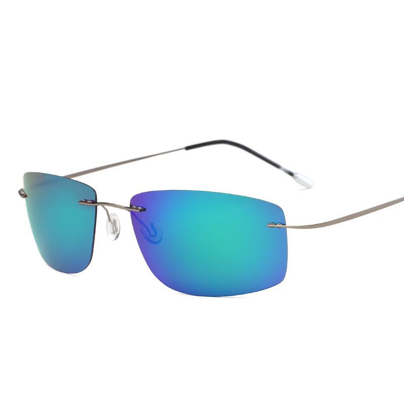 Rimless Pure Titanium Light Sunglasses