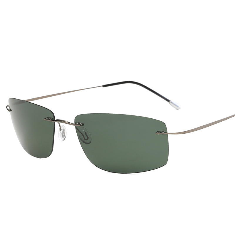 Rimless Pure Titanium Light Sunglasses