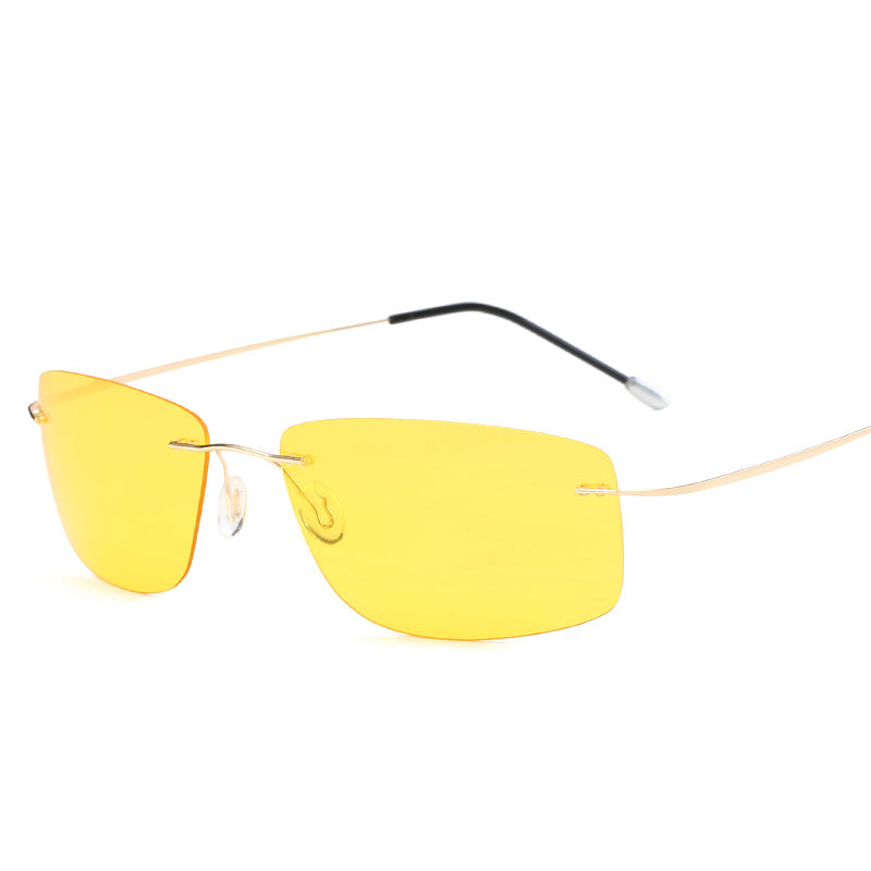 Rimless Pure Titanium Light Sunglasses