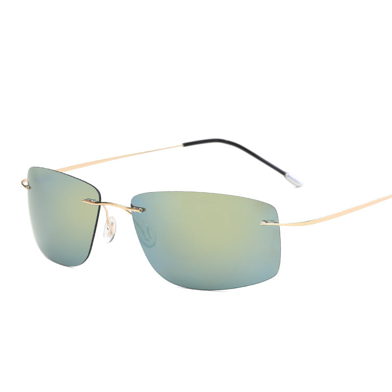 Rimless Pure Titanium Light Sunglasses