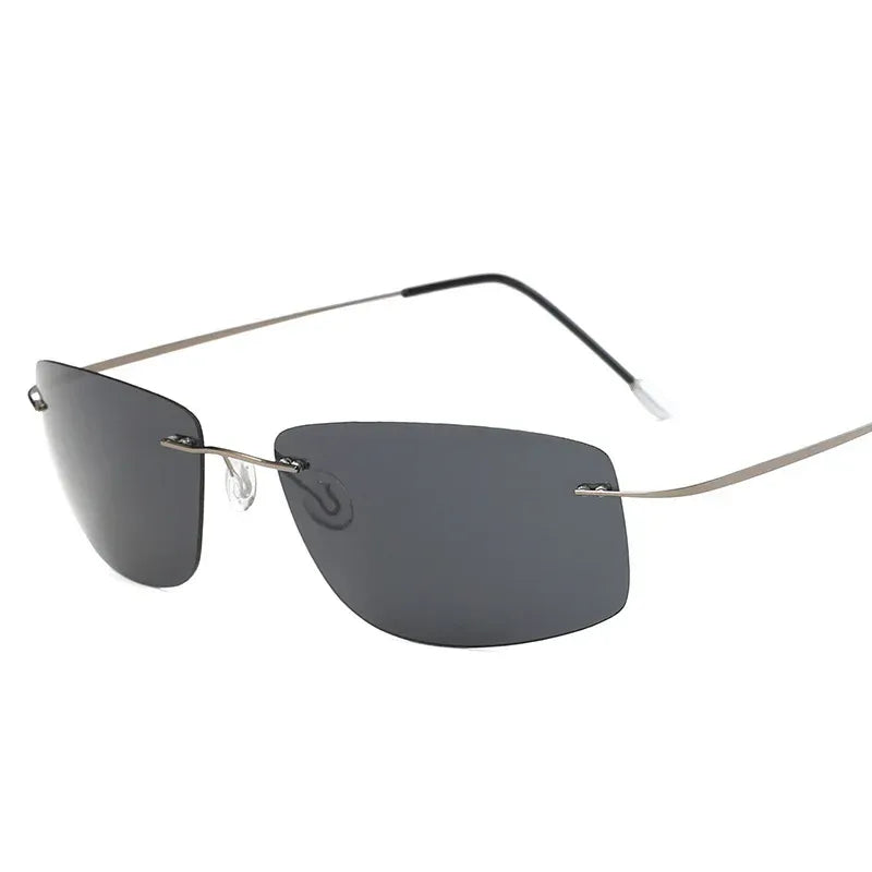 Rimless Pure Titanium Light Sunglasses - Viexta