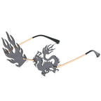 Rimless Dragon Phoenix Sunglasse - Viexta