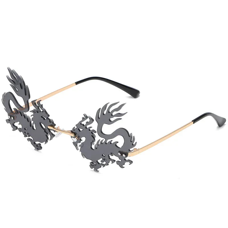 Rimless Dragon Phoenix Sunglasse - Viexta