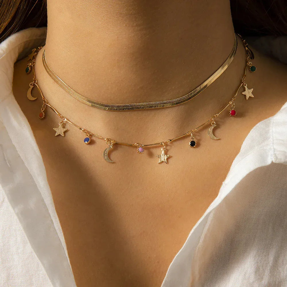 frosty-wind-single-layer-winding-snake-bone-necklace - Viexta