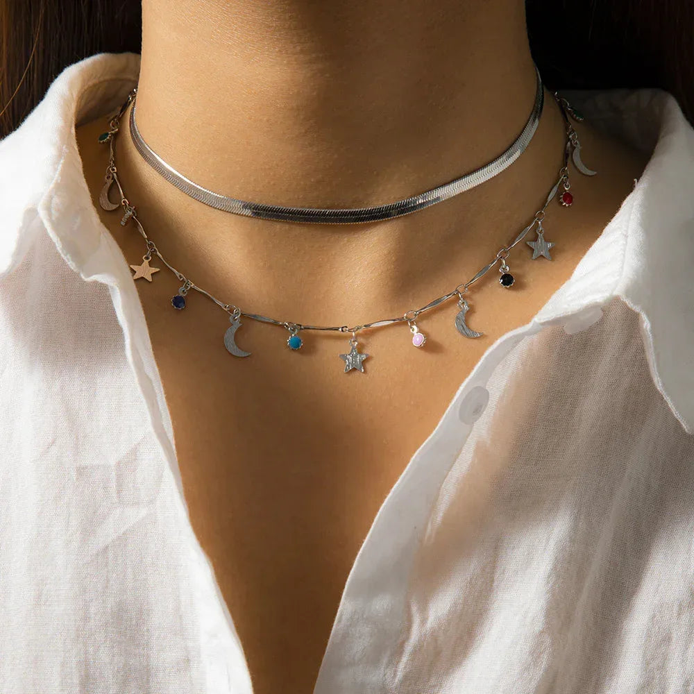 frosty-wind-single-layer-winding-snake-bone-necklace - Viexta