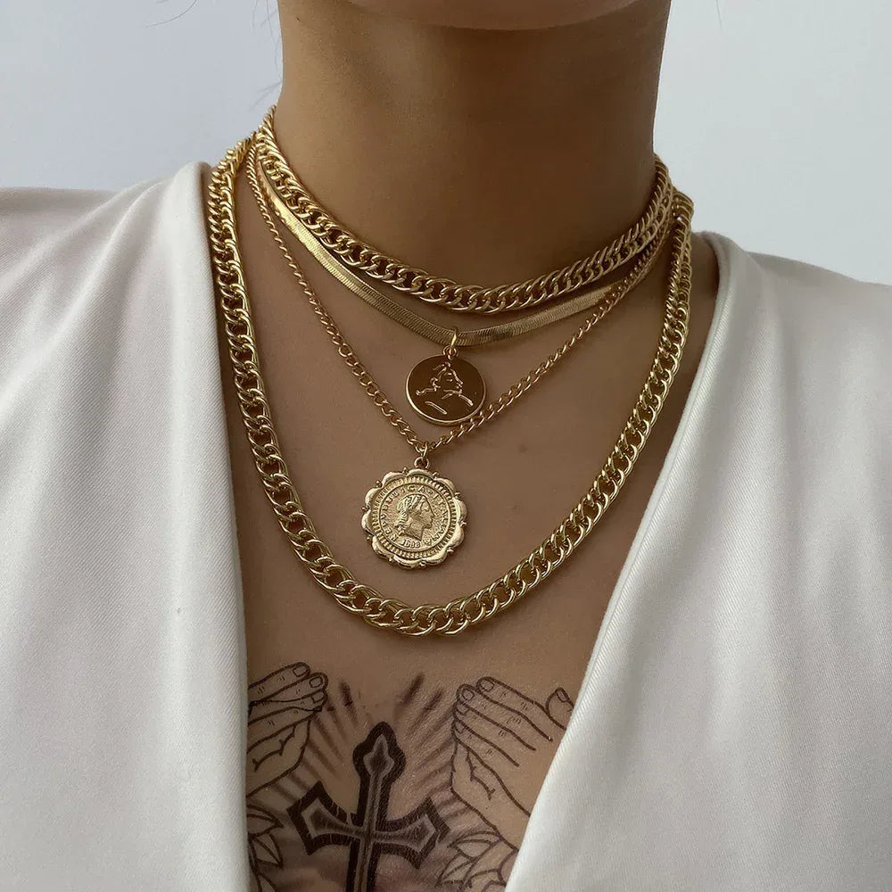 frosty-wind-single-layer-winding-snake-bone-necklace - Viexta