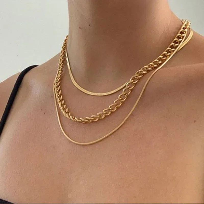 frosty-wind-single-layer-winding-snake-bone-necklace - Viexta