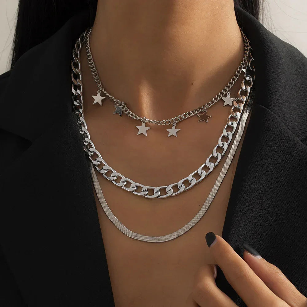 frosty-wind-single-layer-winding-snake-bone-necklace - Viexta