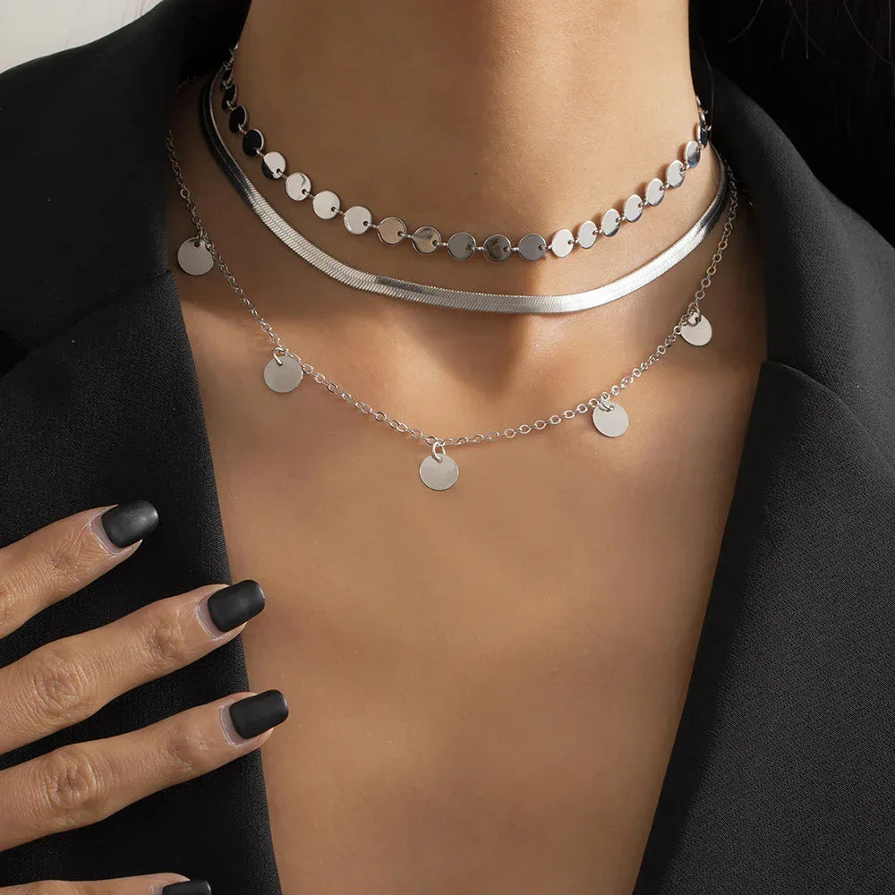 frosty-wind-single-layer-winding-snake-bone-necklace - Viexta