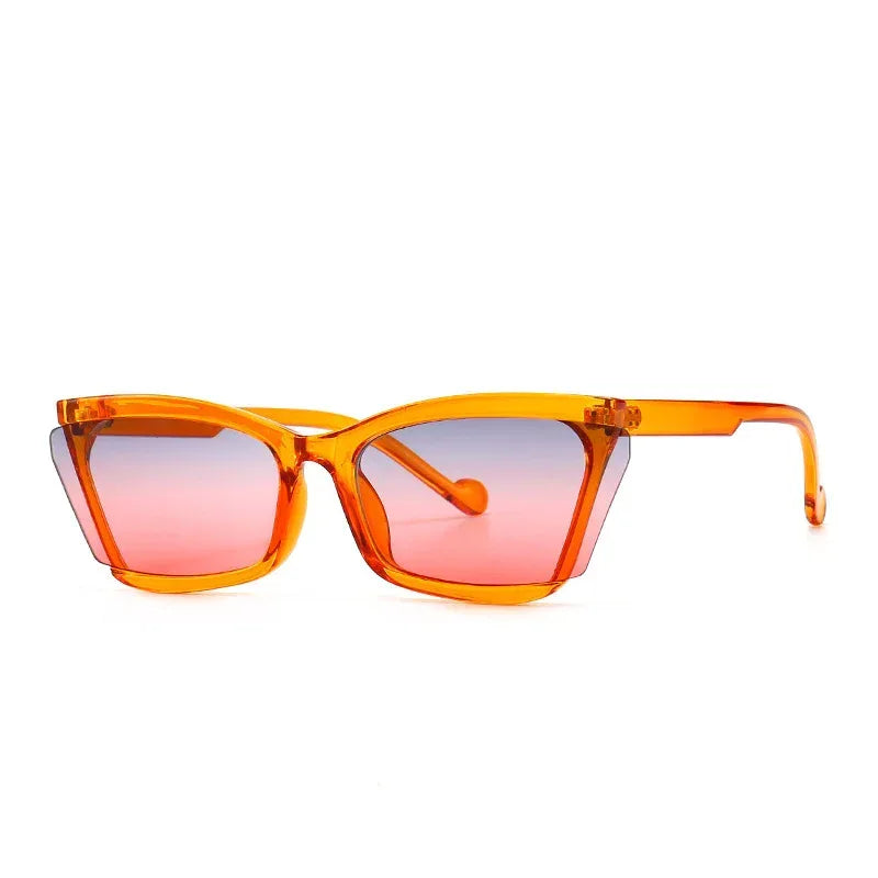 Modern Retro Narrow And Dazzling Sunglasses - Viexta