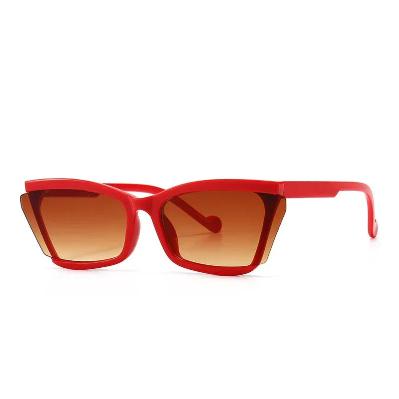Modern Retro Narrow And Dazzling Sunglasses - Viexta