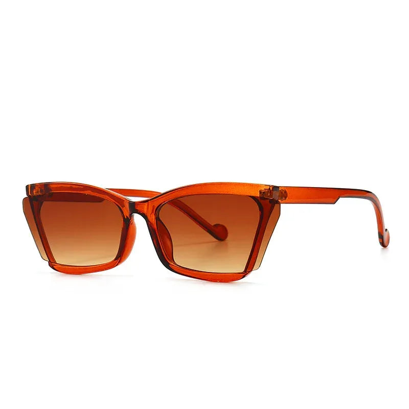 Modern Retro Narrow And Dazzling Sunglasses - Viexta