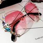 Luxury Rhinestone Square Sunglasses - Viexta
