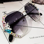 Luxury Rhinestone Square Sunglasses - Viexta