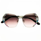 Luxury Rhinestone Square Sunglasses - Viexta