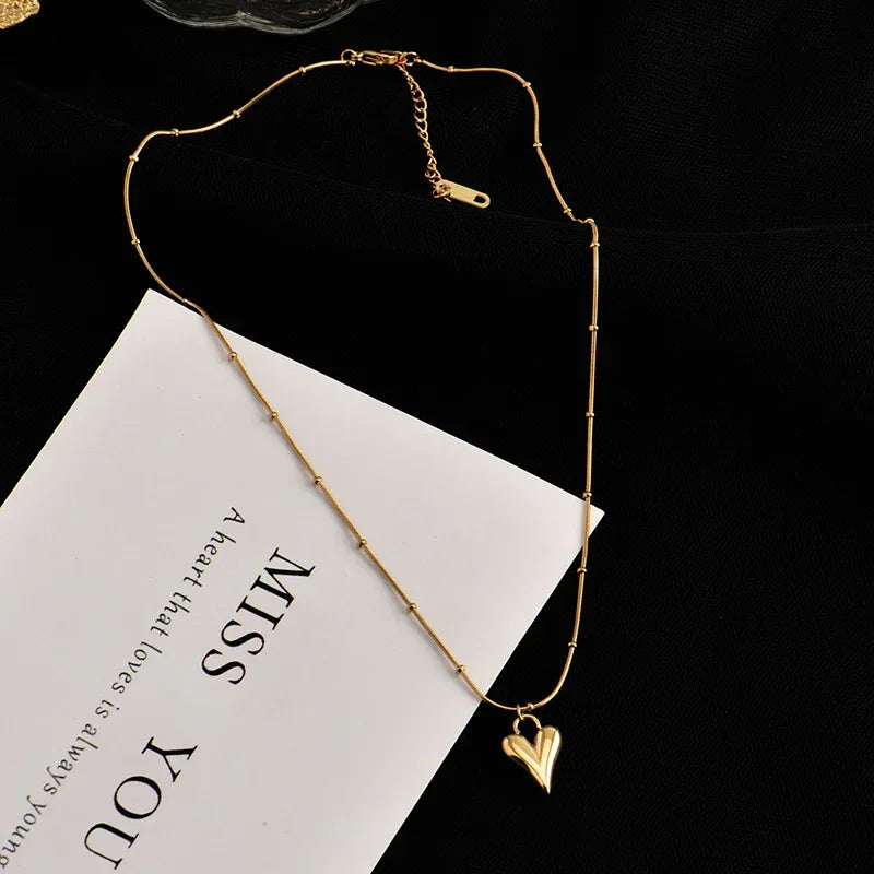 Cold Wind Heart Clavicle Chain - Viexta