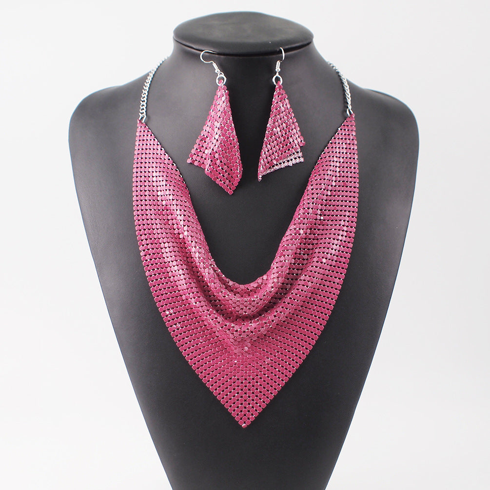 sequin-silk-scarf-fake-collar-necklace-set