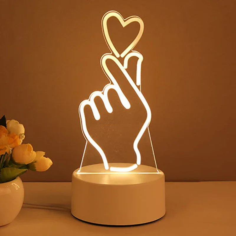 Acrylic Neon LED Night Lights - Viexta