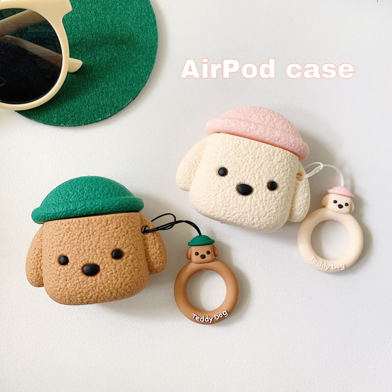 Cartoon Hat Dog Apple Airpods Protective Case