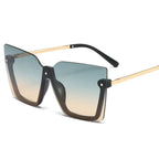Ocean Sheet Multicolor Rimless Sunglasses - Viexta