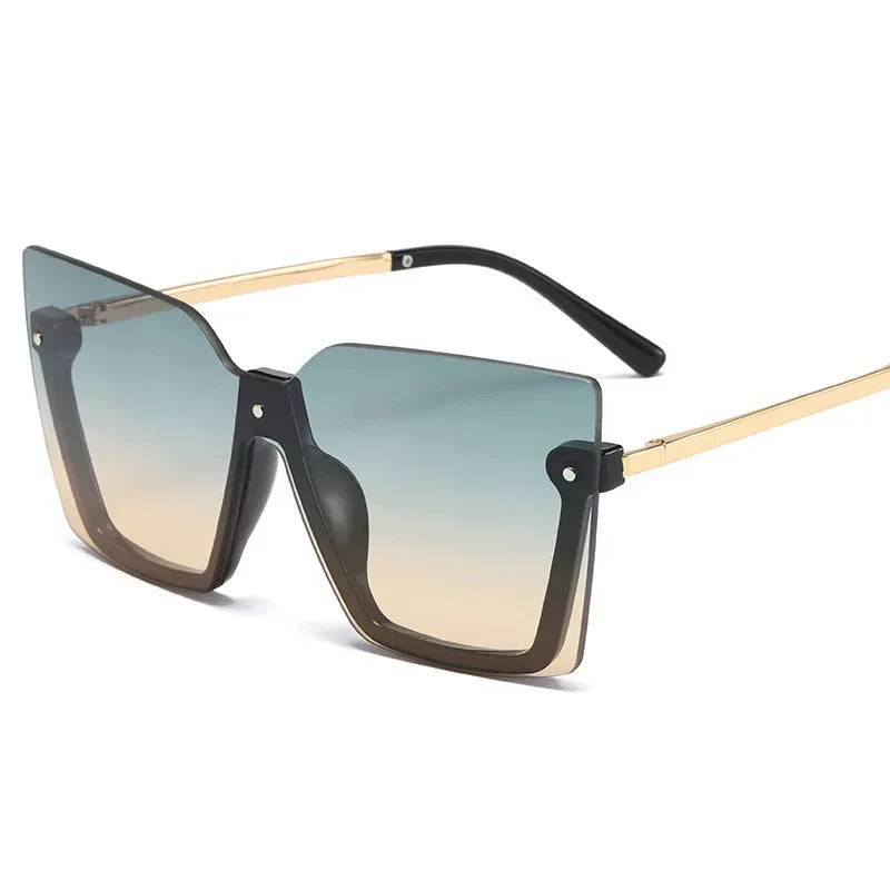 Ocean Sheet Multicolor Rimless Sunglasses - Viexta