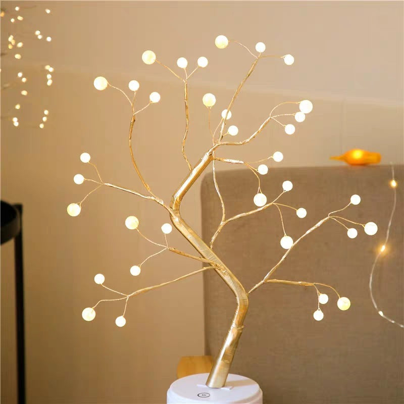 Led Copper Wire Tree Light