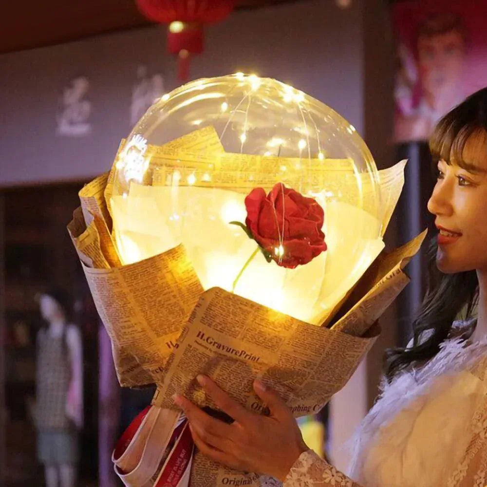 LED Luminous Balloon Rose Bouquet - Viexta