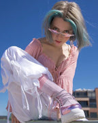 Fashion rimless sunglasses for women - Viexta