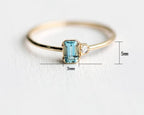 18k gold plated turquoise ring