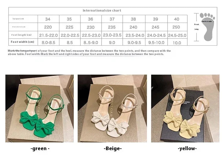Bowknot Chunky Heel - Viexta