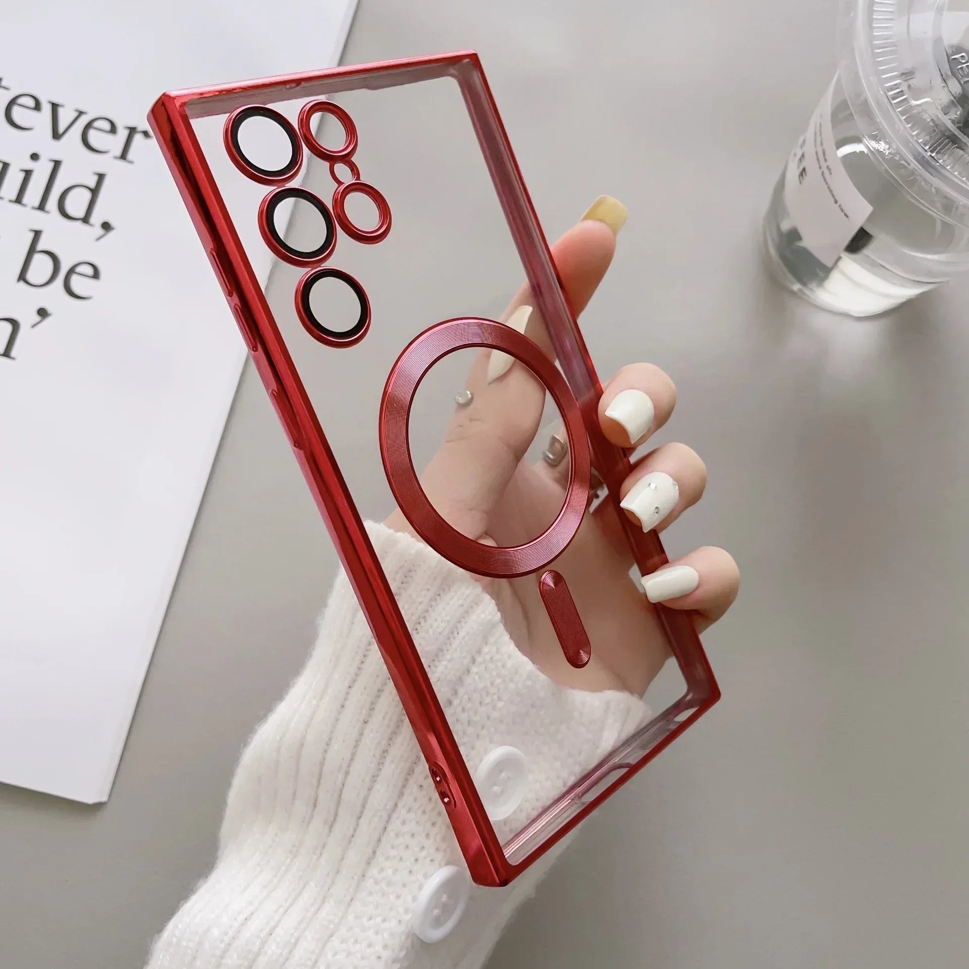 Magnetic S23FE Electroplating Lens Samsung Protective Cover - Viexta