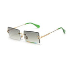 Rimless Rectangle Sunglasses - Viexta