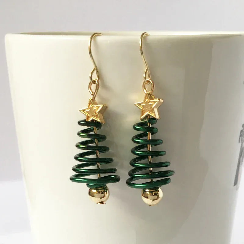 Christmas Earrings Tree Star DIY Earrings - Viexta
