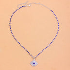 Blue Eyes Exaggerated Pendant Necklace - Viexta
