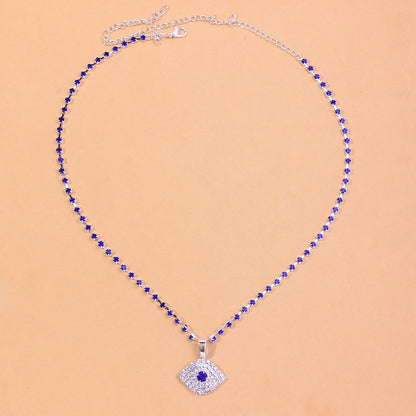 Blue Eyes Exaggerated Pendant Necklace